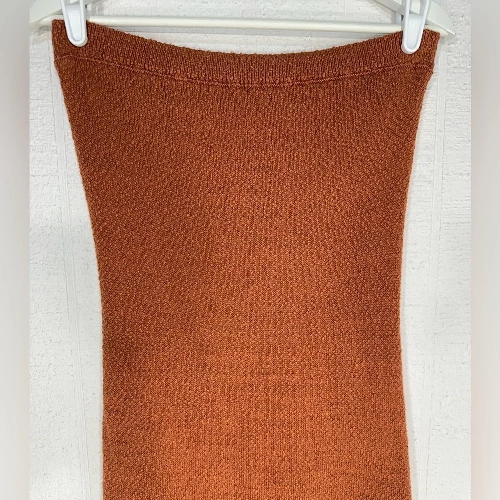 Free People Knit Maxi Dress in Cream and Brown